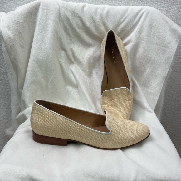 Jack Rogers Almond Toe raffia Loafers Ginnie Natural Rattan. Size 10 - Picture 3 of 8